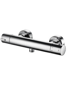 Saneux Cos Exposed Chrome Thermostatic 35mm Round Bar Shower Valve - Image