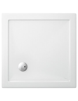 Square Low Profile White Shower Tray