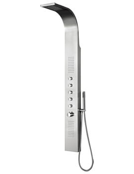 Aqua Dharma 1650mm Exposed Thermostatic Shower Tower Chrome And Body Jets - Image