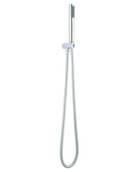 Aqua Round Shower Handset With Outlet Elbow And Parking Bracket - Image