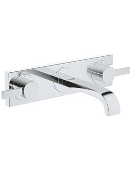 Allure 3 Hole Wall Mounted Chrome Basin Mixer Tap