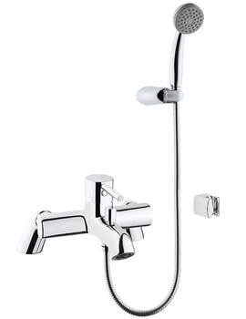 VitrA Minimax S Chrome Bath Shower Mixer Tap With Showerhead - Image