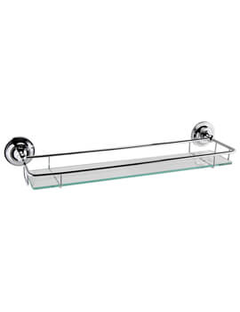 Hudson Reed Traditional Glass Shelf With Chrome Holder