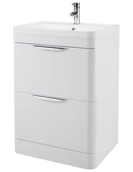 Nuie Parade 800mm High 2 Drawer Floor Standing Cabinet And Basin - Image