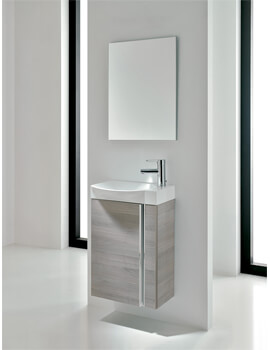 Royo Elegance 450 x 250mm 1 Door Cloakroom Unit With Basin And Mirror - Image