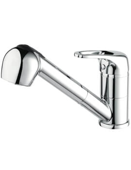 Pear Chrome Finish Deck Mounted Sink Mixer Tap With Pull Out Hose