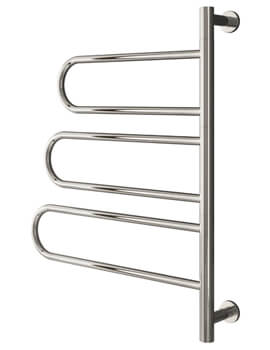 Orne 550 x 750mm Dry Electric Stainless Steel Towel Rail