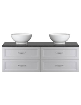 Caversham Double Wall Hung 2 Drawer Vanity Unit With Basin