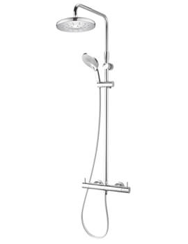 Kaha Cool To Touch Chrome Thermostatic Bar Shower Valve With Diverter