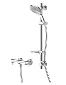 Kaha Cool To Touch Chrome Bar Mixer Valve With Easy Fit Shower Kit