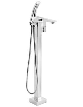 Heritage Hemsby Floor Standing Chrome Bath Shower Mixer Tap - Image