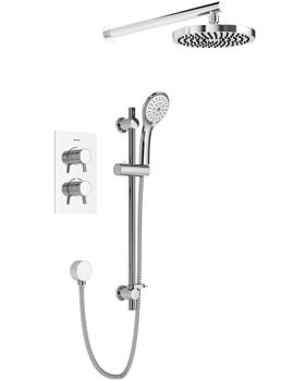Prism Chrome Fixed Head And Adjustable Riser Shower Pack