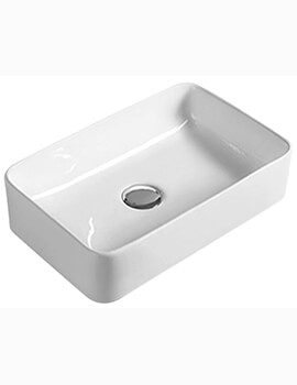 Nuie Vessel 365 x 235mm Rectangular White Counter Top Basin - Image