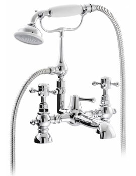 Sentiment Deck Mounted Chrome Bath Shower Mixer Tap With Kit