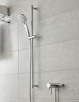 Vado Celsius  Chrome Exposed Thermostatic Concentric Shower Valve With Slide Rail Kit - Image