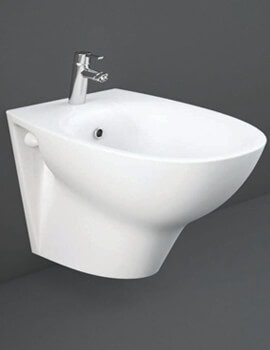 Morning Wall Hung White Bidet With Exposed Fitting - 520mm Projection