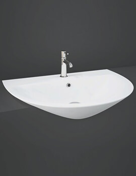Morning Semi Recessed White 550mm Wide Basin With 1 Tap Hole