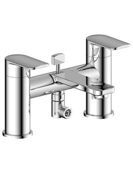Suburb Chrome Bath Shower Mixer Tap With Handset And Wall Bracket