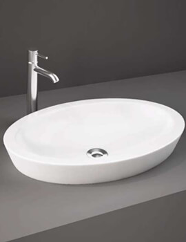 Resort 58cm Oval White Counter Top Basin