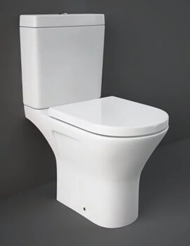RAK Resort Mini Full Access Close Coupled Rimless WC Pack - White - Image