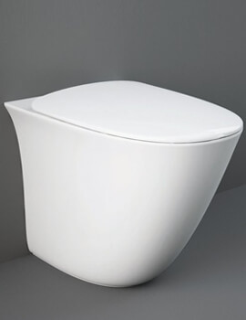RAK Sensation Back-To-Wall White Rimless WC Pan With Urea Soft Close Seat - Image