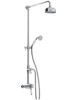 Bristan 1901 Thermostatic Exposed Dual Control Shower Valve With Diverter And Rigid Riser Kit - Image