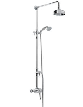 Bristan 1901 Thermostatic Exposed Single Control Shower Valve With Rigid Riser Kit - Image