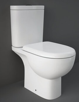 RAK Tonique Full Access Open Back White Close Coupled WC Pack With Urea Soft Close Seat - Image