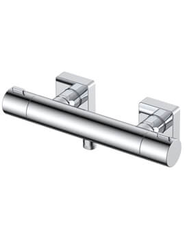 Blade Wall Mounted Chrome Thermostatic Bar Shower Valve