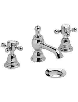 Hartlebury 3 Taphole Basin Mixer Tap With Pop Up Waste