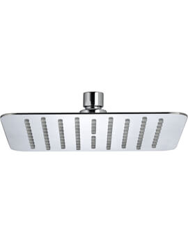 Bristan Square Stainless Steel Slimline Fixed Chrome Shower Head - Image