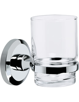 Bristan Solo Chrome Toothbrush And Tumbler Holder - Image