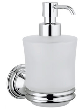 Crosswater Belgravia Wall Mounted Chrome Glass Soap Dispenser - Image