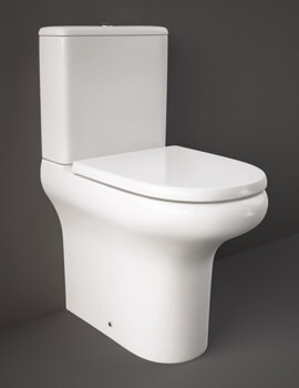 RAK Compact Deluxe Comfort Height 45cm White Back To Wall Toilet With Urea Soft Close Seat