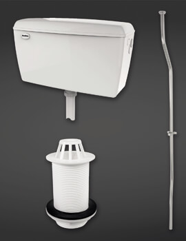 Exposed 4.5 Litre Capacity Urinal Auto Cistern Pack For 1 Urinal