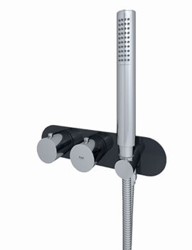 Feeling Round Horizontal Dual Outlet Thermostatic Concealed Shower Valve With Wall Outlet