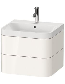 Happy D.2 Plus Wall Mounted Vanity Unit With C-Shaped Basin
