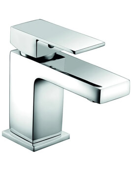 Cubis Chrome Mono Basin Mixer Tap With Clicker Waste