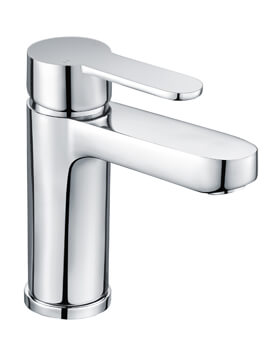 Morning Mono Chrome Basin Mixer Tap With Clicker Waste