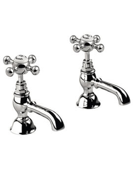 Imperial Westminster Half Inch Chrome Basin Pillar Taps Pair - Image