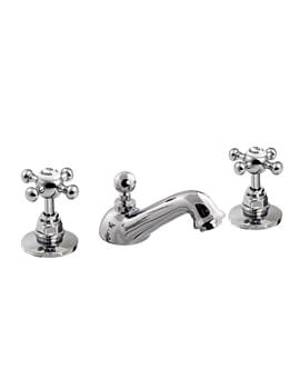Imperial Westminster 3 Hole Basin Mixer Chrome Tap With Pop-Up Waste - Image