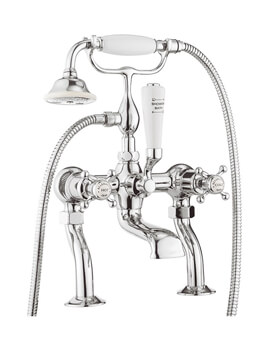 Crosswater Belgravia Deck Mounted Bath Shower Mixer Tap With Kit - Image