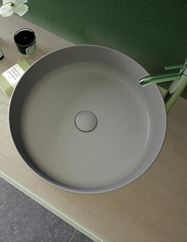 Feeling Round 420mm Matt White Countertop Basin Without Tap Hole