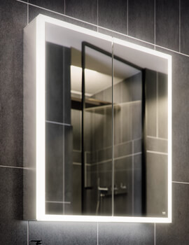 Pisces 500 x 700mm Single Door LED Illuminated Mirrored Cabinet