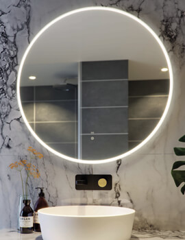 Scorpio 800 x 800mm LED Illuminated Round Mirror With Demister And Touch Sensor Switch