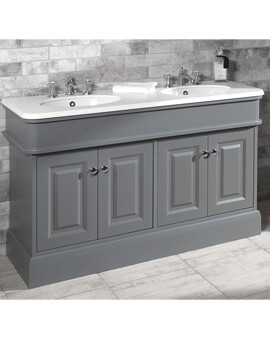 Silverdale Victorian 1400mm Unit With Worktop And 440mm Double Basin - Image