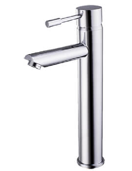 Nuie Series 2 Deck Mounted High Rise Basin Mixer Tap Chrome - Image