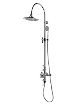 Washington Exposed Thermostatic Shower Column with Fixed Head and Shower Kit