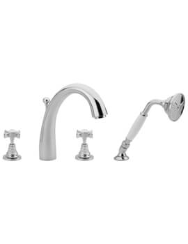 Tre Mercati Imperial 4 Hole Bath Shower Mixer Tap With Kit - Image