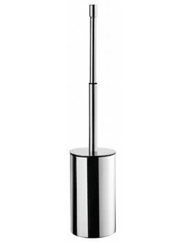 Outline Lite Polished Stainless Steel Toilet Brush With Sliding Lid